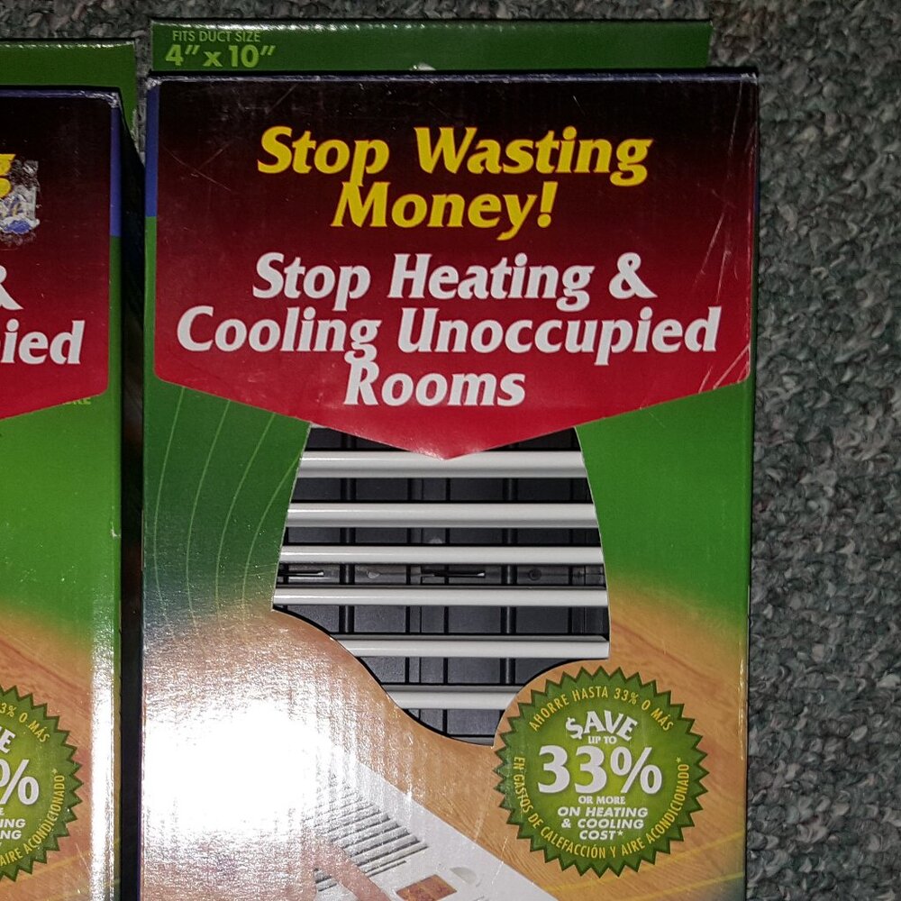 Vent Miser Programmable Energy Saving Vent Cover, 4-by-10-Inches - White